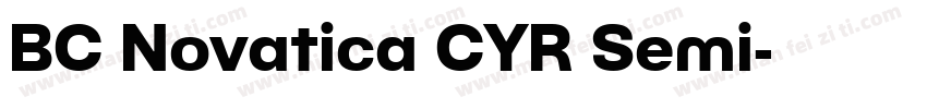 BC Novatica CYR Semi字体转换